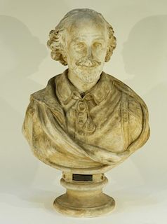 Pietro Caproni & Bro. Plaster Bust of Shakespeare