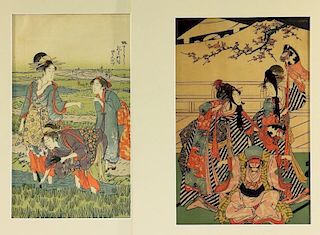 PR Japanese Katsukawa Shun'ei Woodblock Prints