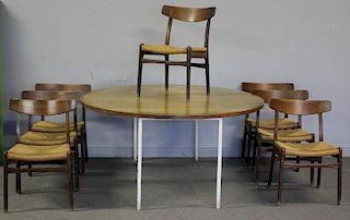 Midcentury Teak Dining Set with Danish Chairs.