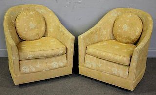 Midcentury Pair of Harvey Probber Swivel Chairs.