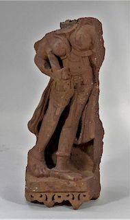 Indian Hindu Sandstone Fragment Carving of Parvati