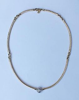 Necklace Diamond Bezel