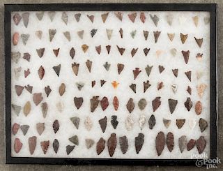 Approximately 120 Native American Indian bird points, largest - 1 1/2'' l.