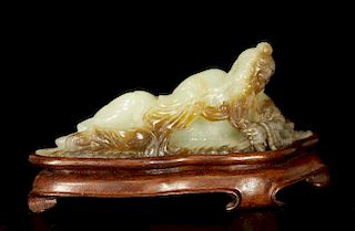 Republic Period Chinese Jade Carving of an Old Man