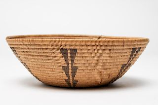 Antique Native American Tule River Woven Bowl