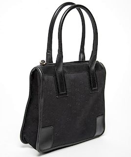 Gucci Handbag in Black Monogram Canvas & Leather