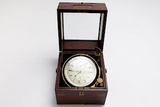 Victorian Nautical Boxed Clock, Gimbaled, English