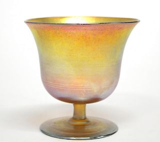 Signed Tiffany Favrile Glass Sherbet Coupe