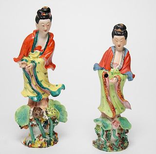 Chinese Porcelain Guanyin Figural Pair, ca. 1920