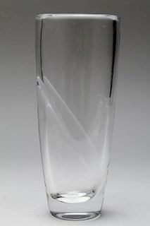 Orrefors Mid-Century Swedish Modern Crystal Vase