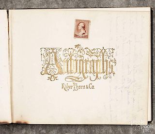 Autograph book, signed by New York State Senators, ca. 1856, contains ninety-six signatures.