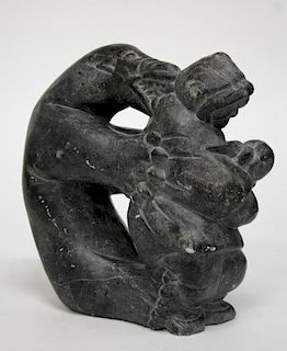 Signed J.G., Inuit Carved Stone Sculpture