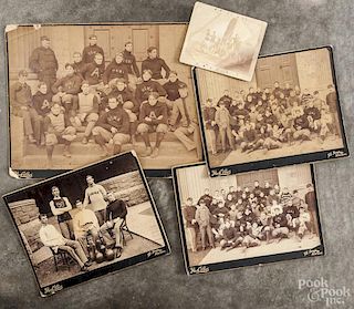 Five West Point Military Academy sports team photographs, ca. 1895, all bearing Pach Bros photogra