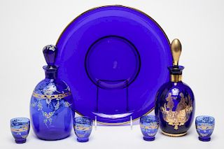 Continental Cobalt Blue Glassware, incl. Bohemian