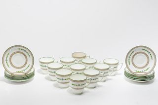 Minton Porcelain Cups & Saucers- Set of 11