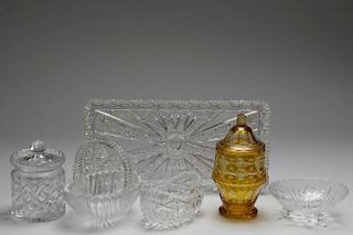 Cut Crystal Serving Pieces, Group of 6