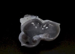 Chinese Agate Carved Washer