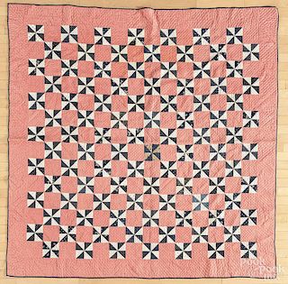 Pennsylvania patchwork quilt, early 20th c., 77'' x 77''.