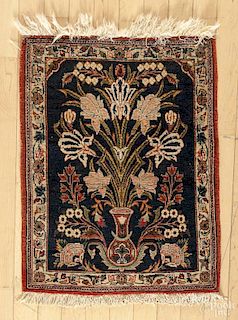Persian carpet, 2'3'' x 1'8''.