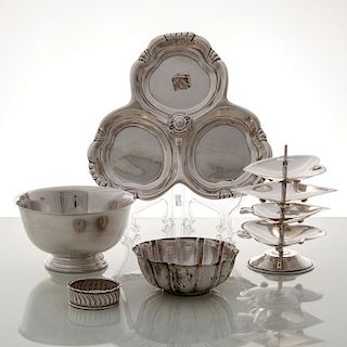 Sterling and 800 Silver Hollowware, Lot of Five