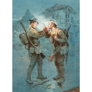 Works on Paper of British Soldiers, Lot of Two