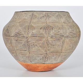 Kaleidoscope Design Acoma Pottery Jar