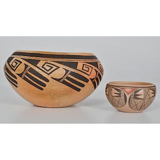 Hopi Pots Made by Sisters Rachel Sahmie Nampeyo (Hopi, b.1956) and Nyla Sahmie Nampeyo (Hopi, b.1954)
