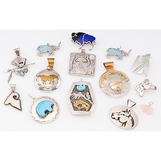 Southwestern Silver Animal Pendants and Pins; from the Estate of Lorraine Abell (New Jersey, 1929-2015)