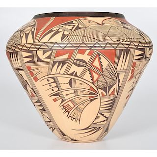 Loretta Silas (Hopi, 20th century) Polychrome Pottery Jar