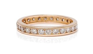 A Yellow Gold and Diamond Eternity Band, 1.90 dwts.