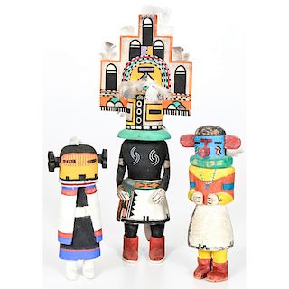 Hemis Katsina, Heheya Katsina and a Hopi Maiden Doll