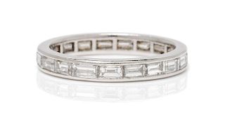 A Platinum and Diamond Eternity Band, 1.80 dwts.