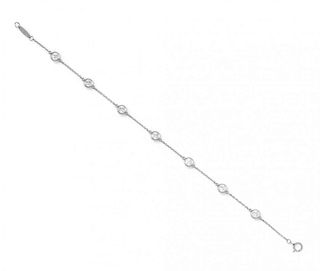 A Platinum and Diamond "By the Yards" Bracelet, Elsa Peretti for Tiffany & Co., 1.80 dwts.