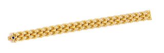 An 18 Karat Yellow Gold Fancy Link Bracelet, Italian, 32.30 dwts.