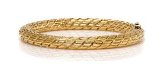 An 18 Karat Yellow Gold Bangle Bracelet, 37.10 dwts.