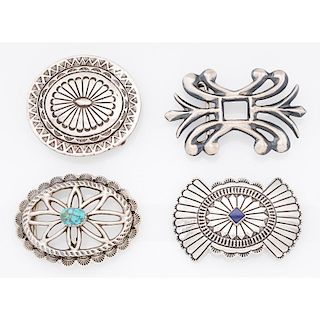 Sterling Silver Belt Buckles; from the Estate of Lorraine Abell (New Jersey, 1929-2015)