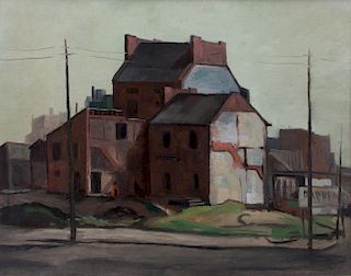 Oscar Thalinger, (Missouri, 1885-1965), Scene of Buildings