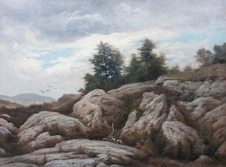 Artist Unknown, (late 19th century), Shepherdess in Mountain Landscape