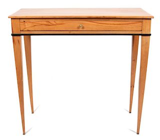 A Biedermeier Side Table Height 29 1/4 x width 32 x depth 16 1/4 inches.