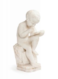 An Italian Marble Figural Sculpture Height 17 inches.