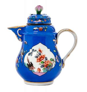 A Meissen Porcelain Diminutive Teapot Height 5 inches.