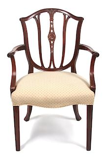 An English Open Armchair Height 38 inches.