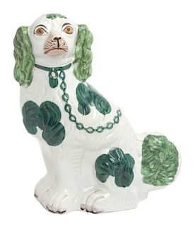 A Staffordshire Porcelain Dog Height 13 inches.