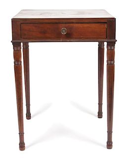 An English Occasional Table Height 30 x width 21 x depth 21 inches.