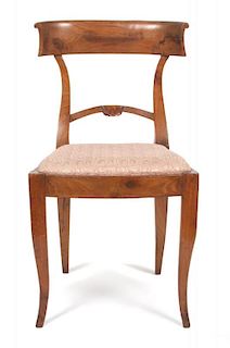 A Regency Style Side Chair Height 32 1/2 inches.