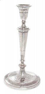 An English Silver Candlestick, John Parsons & Co., Sheffield,