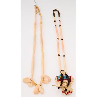 Two Bone Hairpipe Necklaces