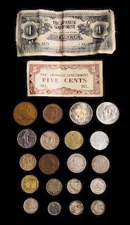 A Collection of Interntaional Coins and Paper Money