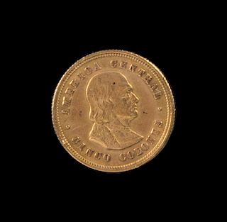 A Costa Rica 1899 5 Colones Gold Coin