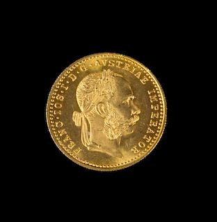 An Austro-Hungary 1915 1 Ducat Gold Coin